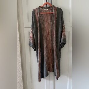 Easel Multicolor Open-Front Cardigan ( box z)